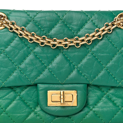 Chanel Aged Calfskin Quilted 2.55 Reissue Mini Flap Green 8 of 10