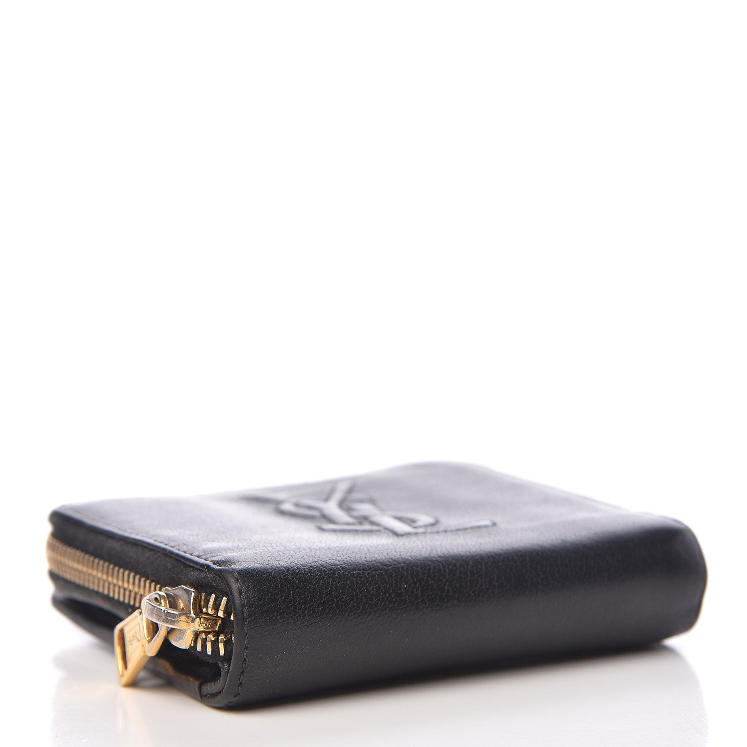Saint Laurent Goatskin Compact Wallet Black 4 of 7