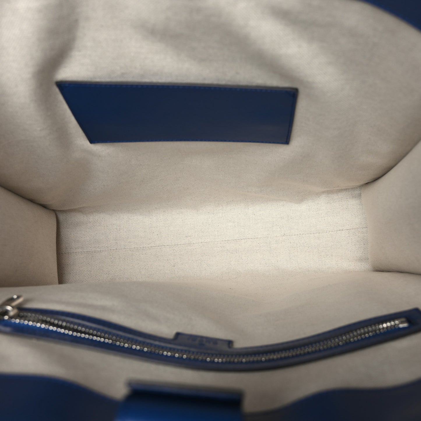 Calfskin GG Tennis Embossed Medium Tote Bag Intense Metal Blue