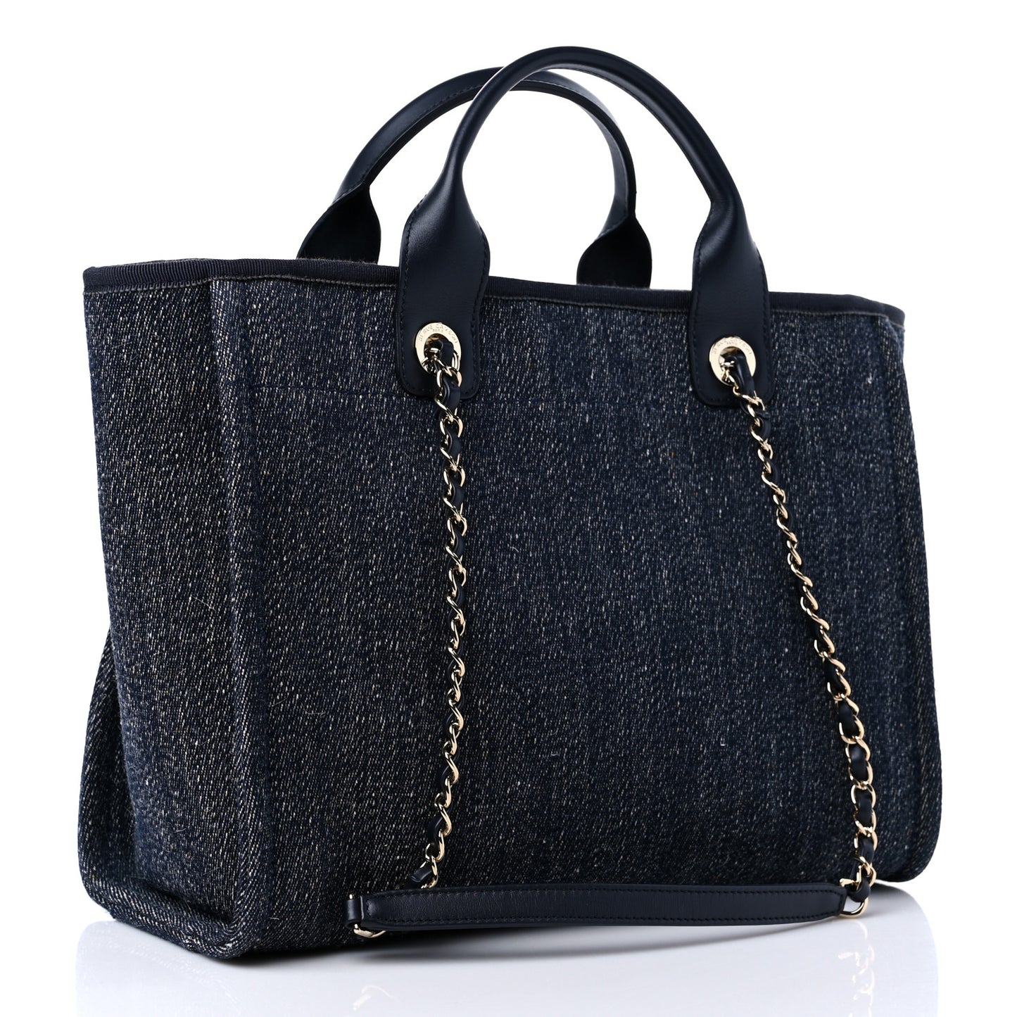 Mixed Fibers Small Deauville Tote Navy Blue