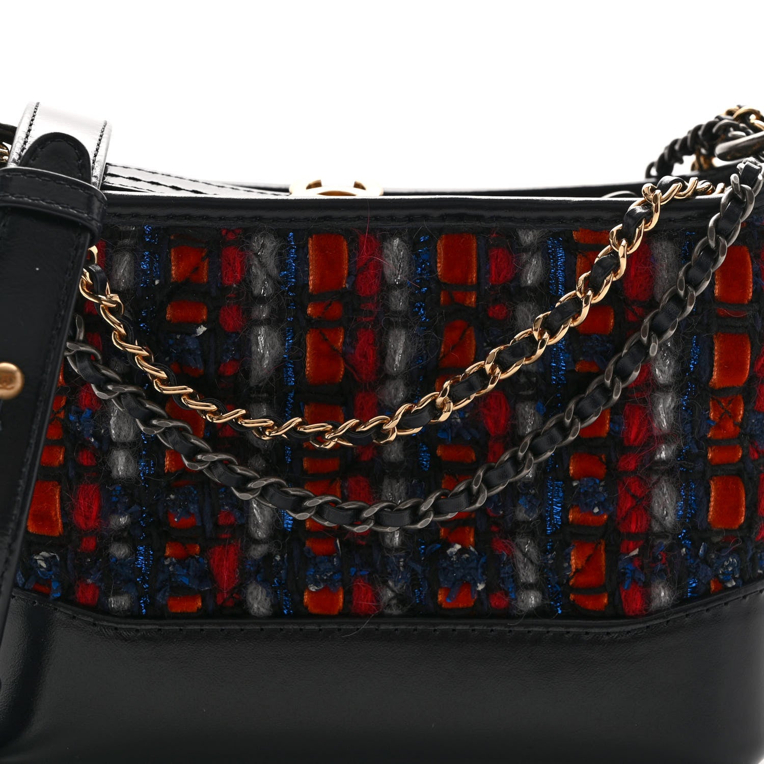 Chanel Tweed Calfskin Small Gabrielle Hobo Navy 8 of 11