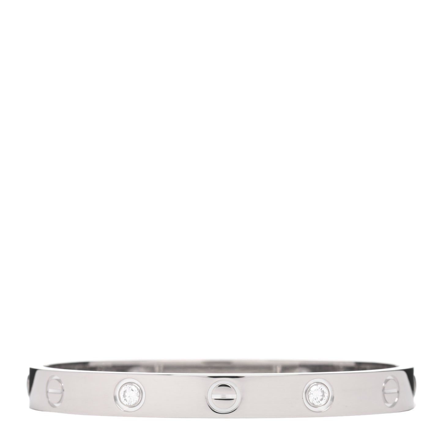 18K White Gold 4 Diamond LOVE Bracelet 15