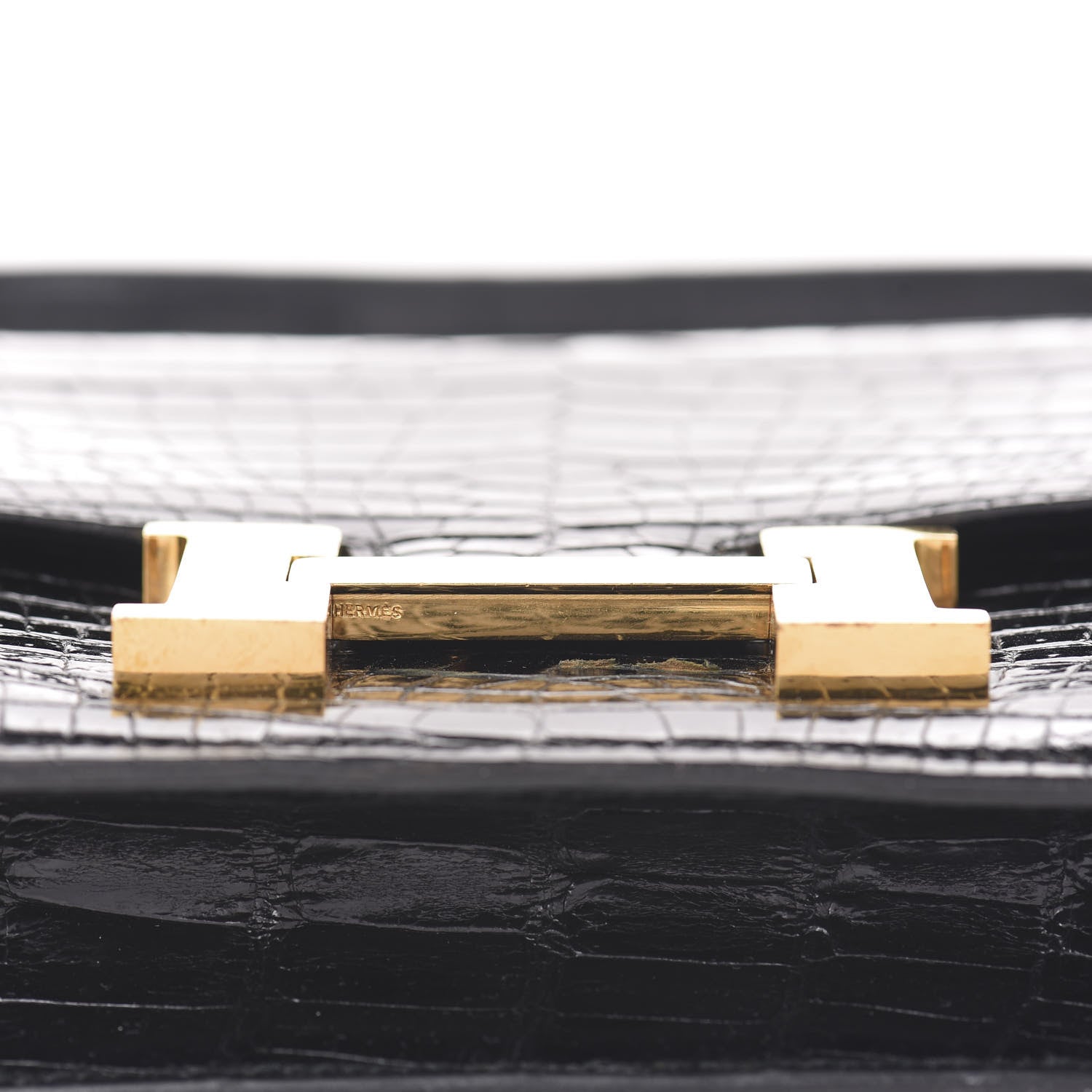 Hermes Shiny Porosus Crocodile Constance 23 Black 15 of 23