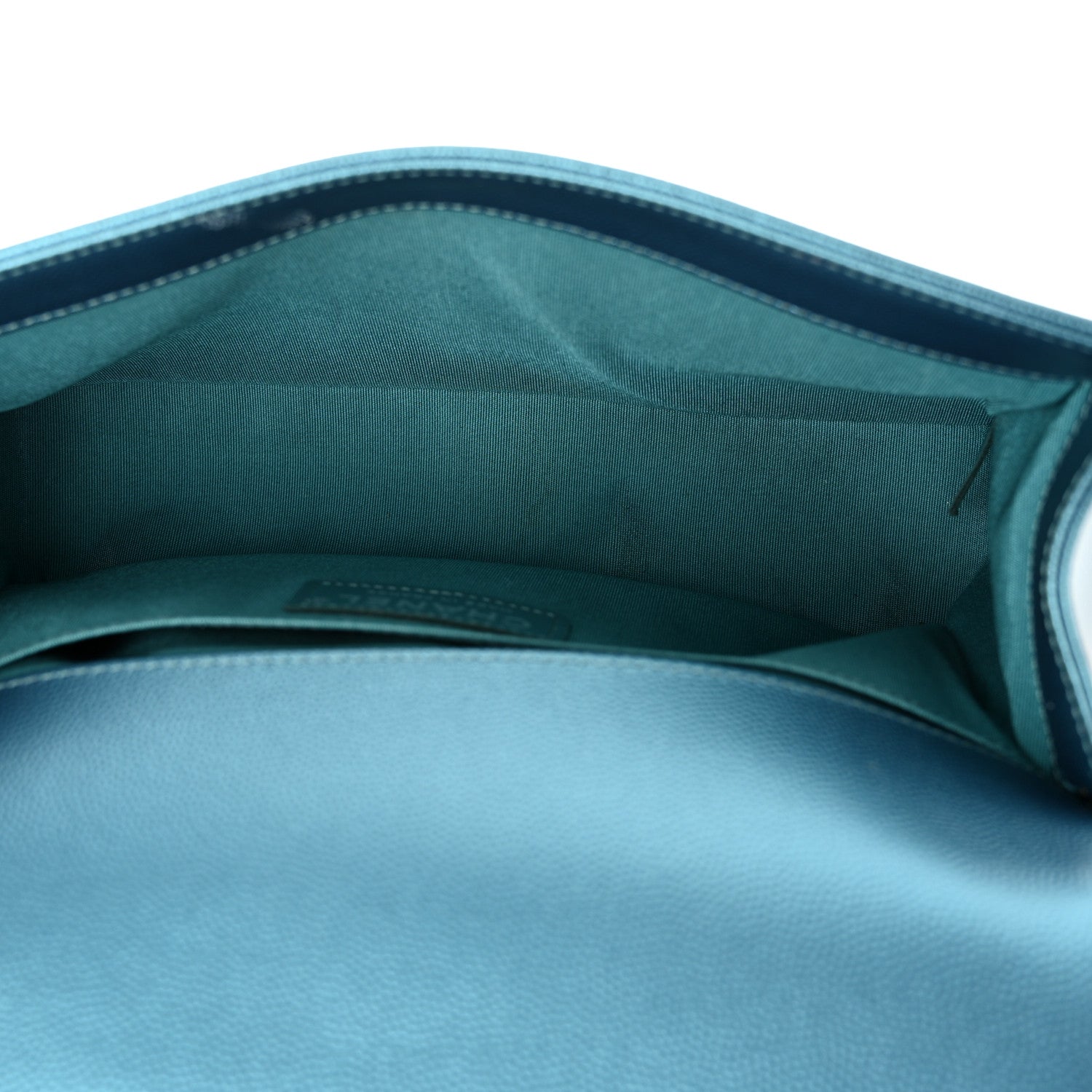 Chanel Metallic Caviar Quilted Medium Boy Flap Turquoise 5 of 11