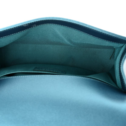 Chanel Metallic Caviar Quilted Medium Boy Flap Turquoise 5 of 11