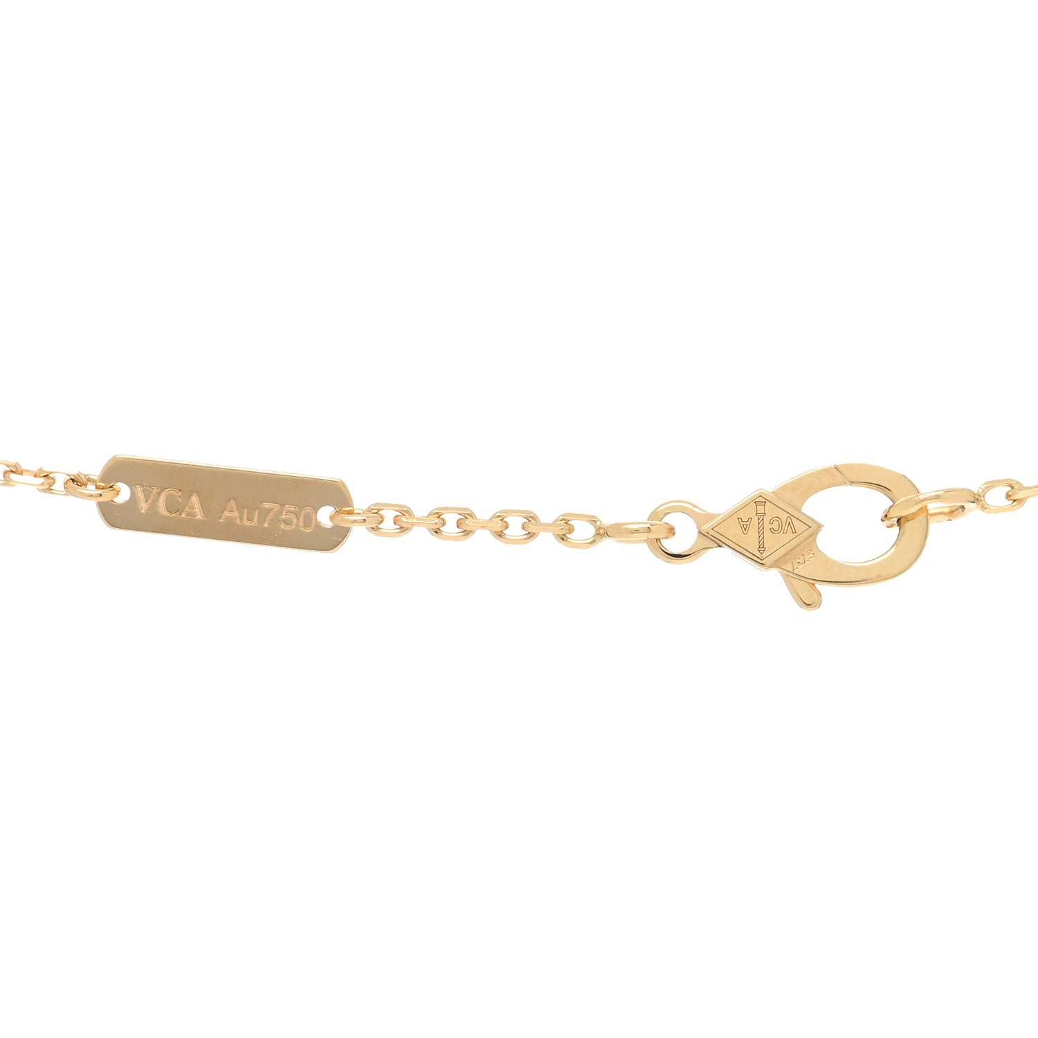 Van Cleef & Arpels 18K Yellow Gold Blue Sevres Porcelain Magic Alhambra Vendome Necklace 4 of 5