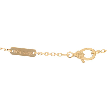 Van Cleef & Arpels 18K Yellow Gold Blue Sevres Porcelain Magic Alhambra Vendome Necklace 4 of 5