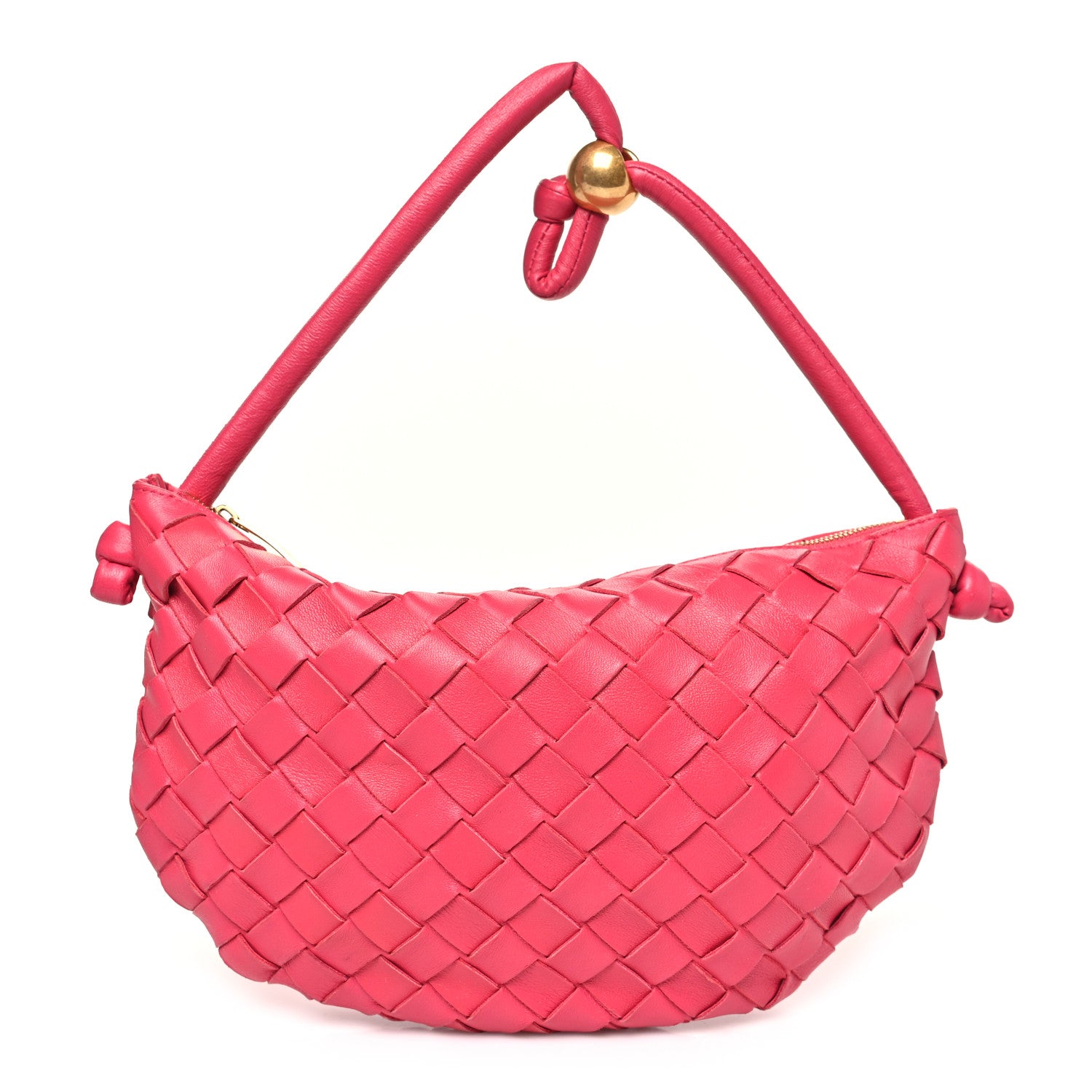 Bottega Veneta Nappa Intrecciato Small Turn Pouch Cranberry 1 of 10