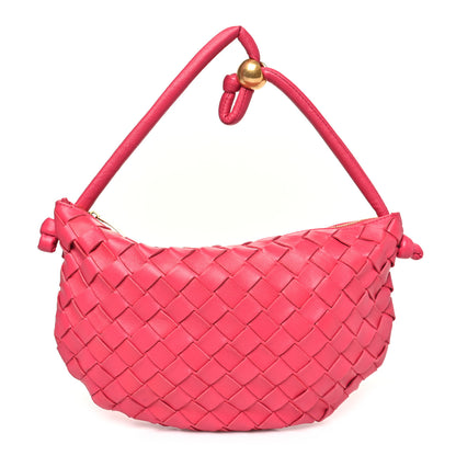 Bottega Veneta Nappa Intrecciato Small Turn Pouch Cranberry 1 of 10