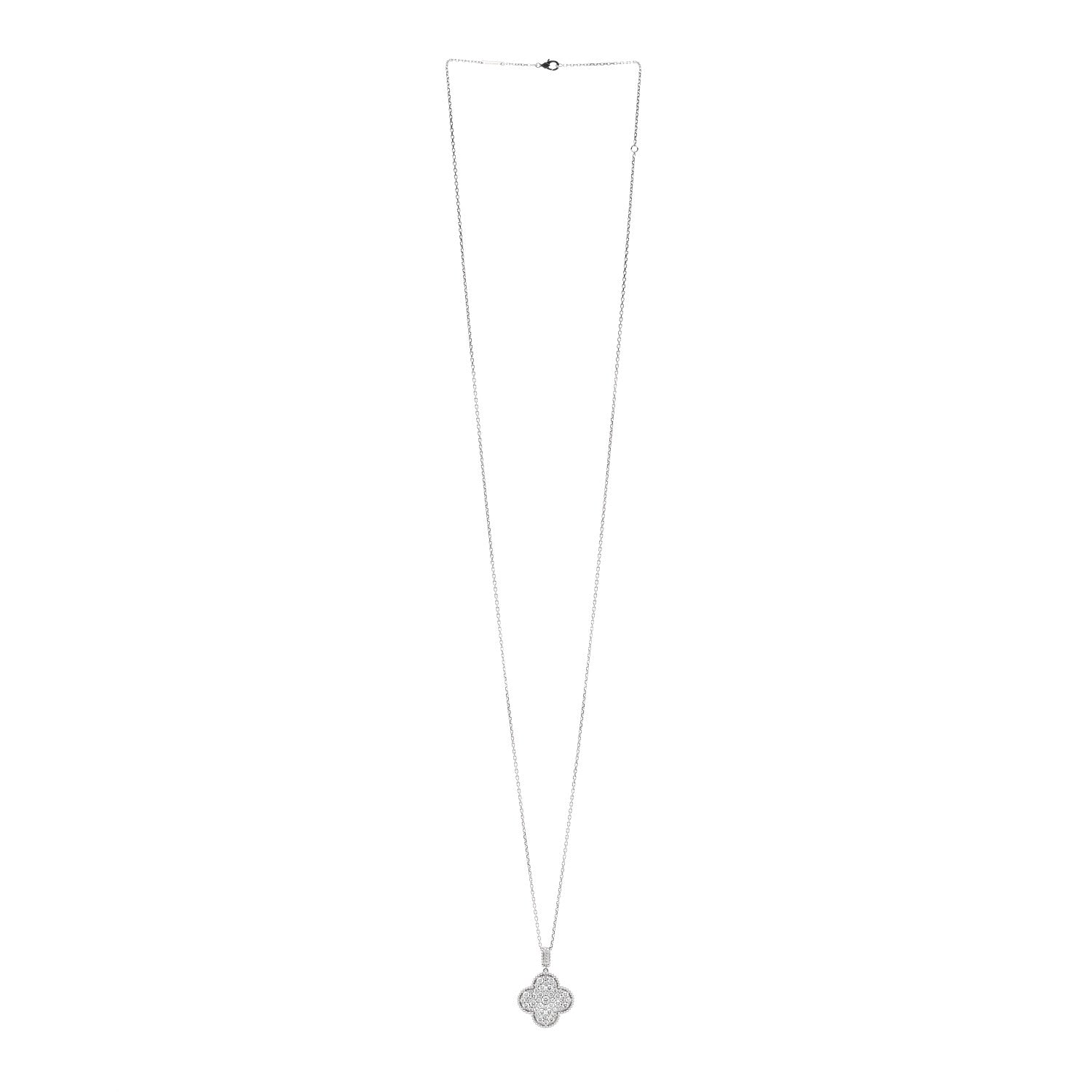 Van Cleef & Arpels VAN CLEEF & ARPELS 18K White Gold Diamond Magic Alhambra Long Necklace 3 of 6