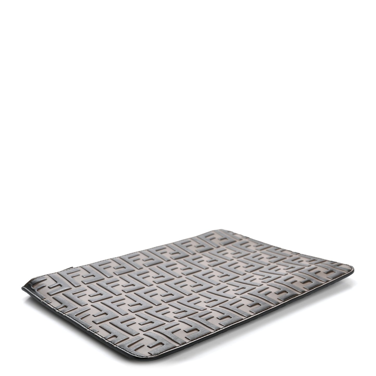 Vitello Grace FF 1974 Embossed Slim Clutch Black
