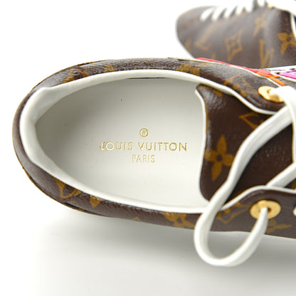 Louis Vuitton Calfskin Monogram LV Black Heart Sneakers 38.5 Cacao 6 of 8
