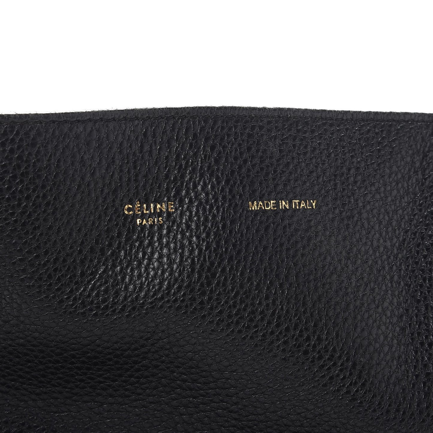 Grained Calfskin Medium Horizontal Cabas Phantom Black