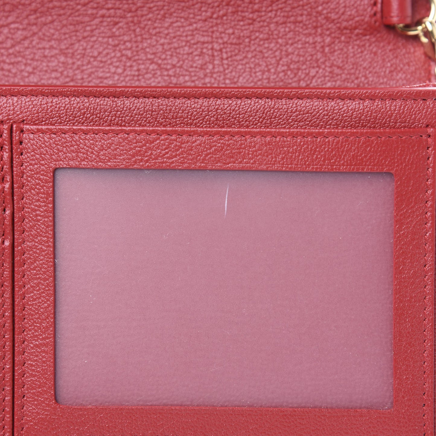 Calfskin Belle de Jour Chain Clutch Rouge Orient