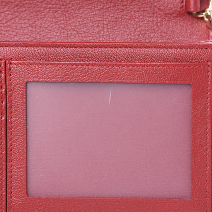 Saint Laurent Calfskin Belle de Jour Chain Clutch Rouge Orient 10 of 10