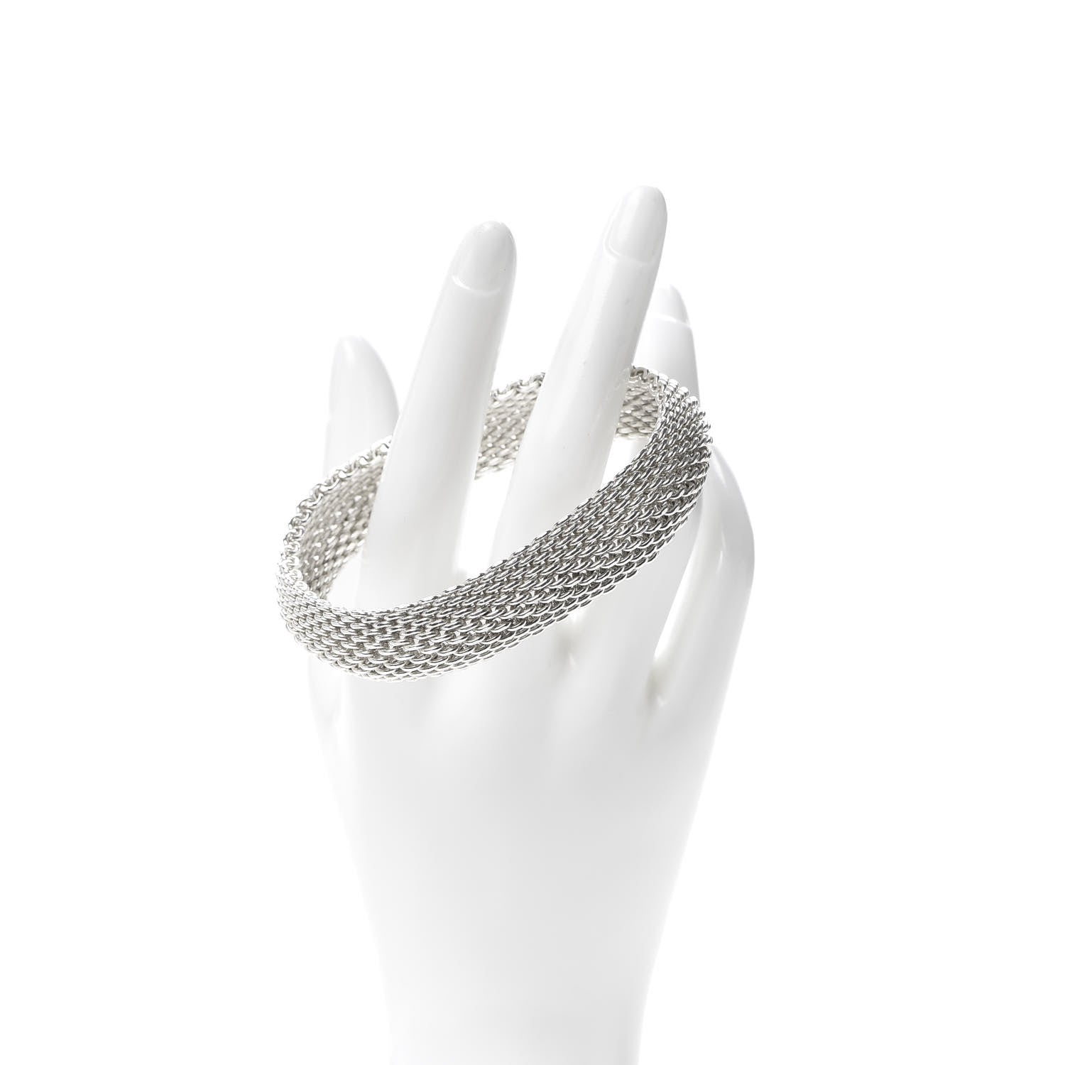 Tiffany Sterling Silver Somerset Mesh Bracelet 2 of 5