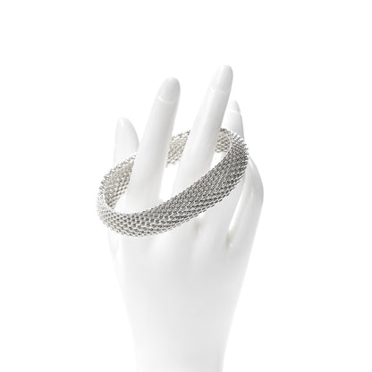 Tiffany Sterling Silver Somerset Mesh Bracelet 2 of 5