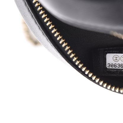 Chanel Lambskin Quilted Large CC Round Clutch With Chain Black 7 of 11