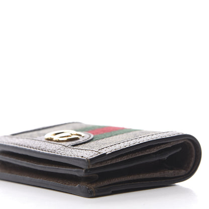 Gucci GG Supreme Monogram Web Ophidia Card Case Beige New Acero 6 of 8