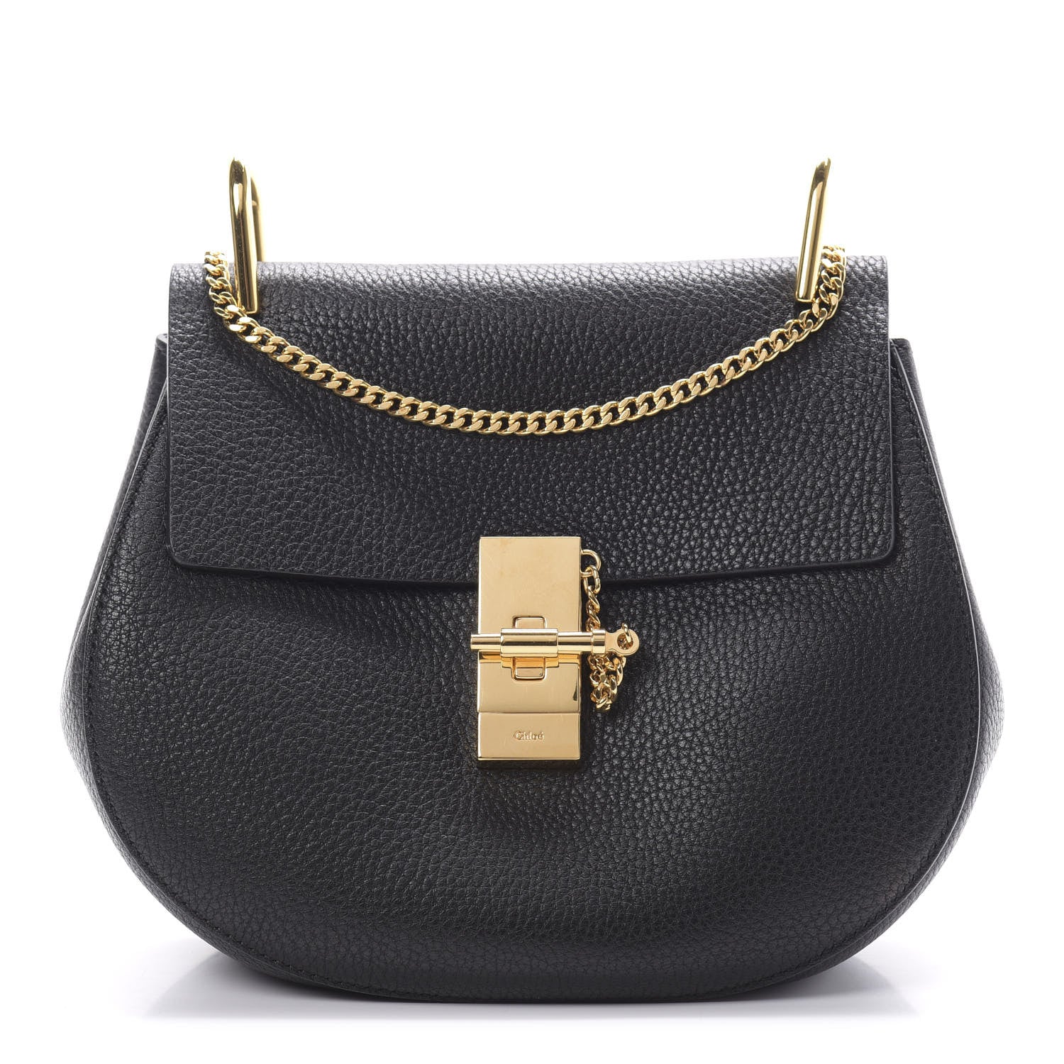 Chloe Grained Lambskin Drew Shoulder Bag Black 1 of 10