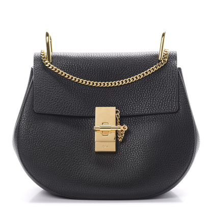 Chloe Grained Lambskin Drew Shoulder Bag Black 1 of 10