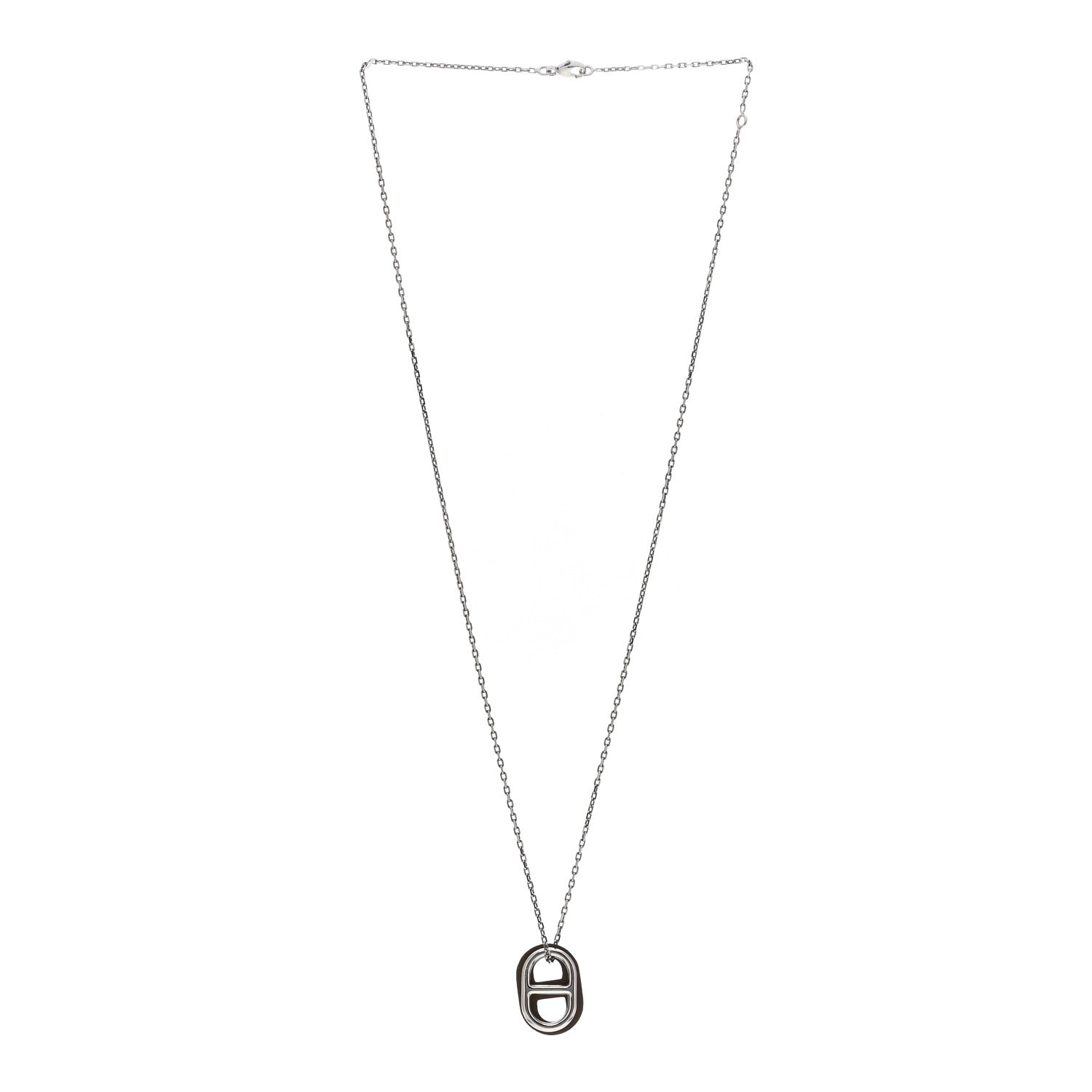 Hermes Swift O'Maillon Pendant Necklace Etoupe 2 of 4