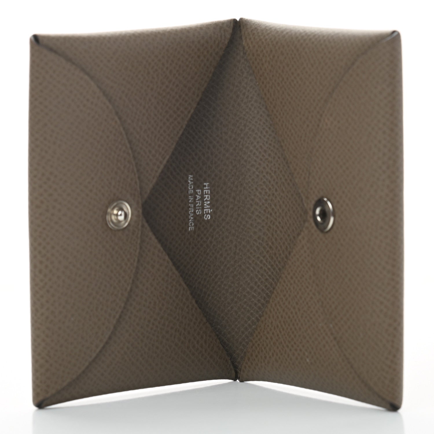 Hermes Epsom Calvi Card Case Etoupe 5 of 7