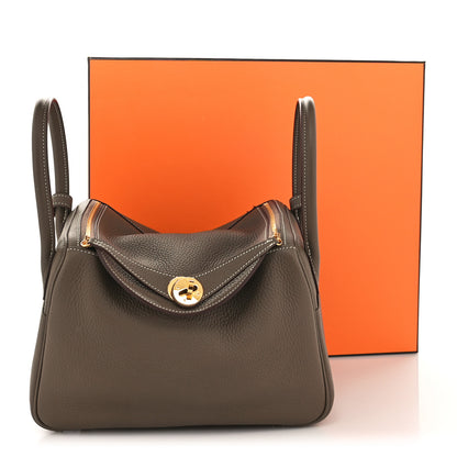 Hermes Taurillon Clemence Lindy 26 Etoupe 13 of 13