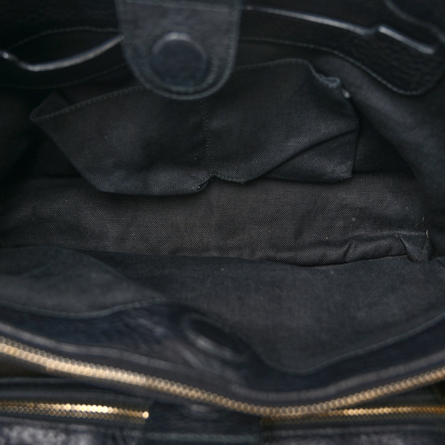 Gucci Pebbled Calfskin Medium Bamboo Shopper Tote Black 5 of 12