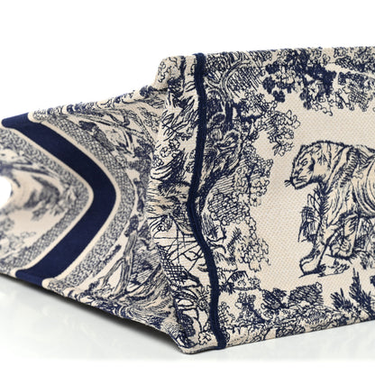 Christian Dior Canvas Embroidered Large Dioriviera Toile De Jouy Book Tote Blue 17 of 27
