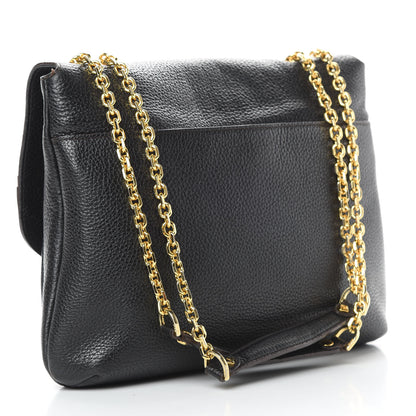 MCM Grained Calfskin Studded Shoulder Bag Black 4 of 13