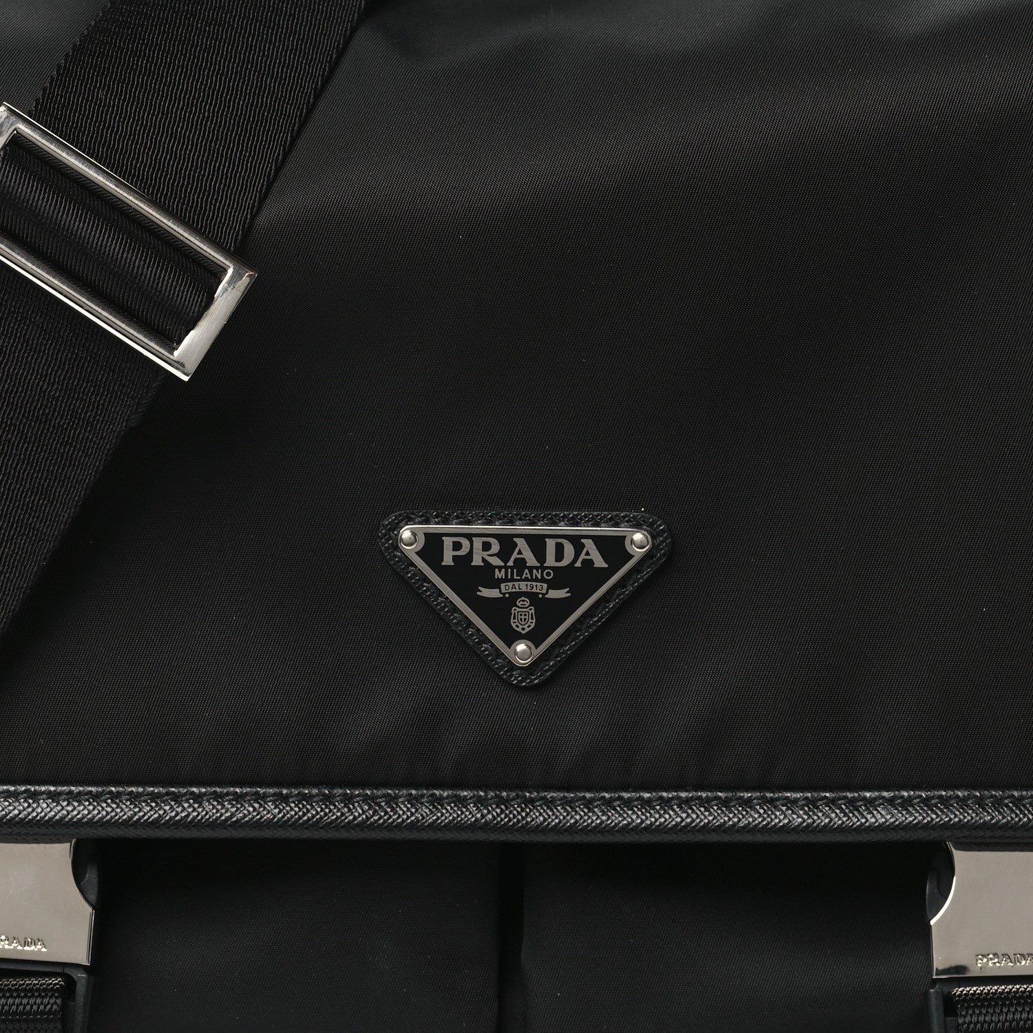 Prada Re-Nylon Saffiano Messenger Bag Black 7 of 9