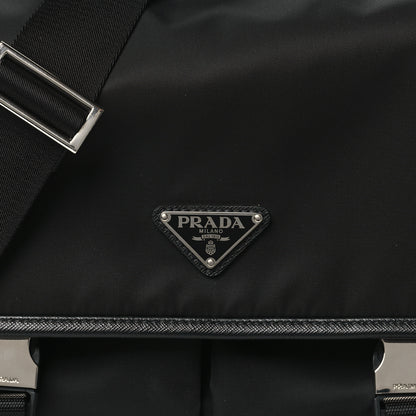 Prada Re-Nylon Saffiano Messenger Bag Black 7 of 9