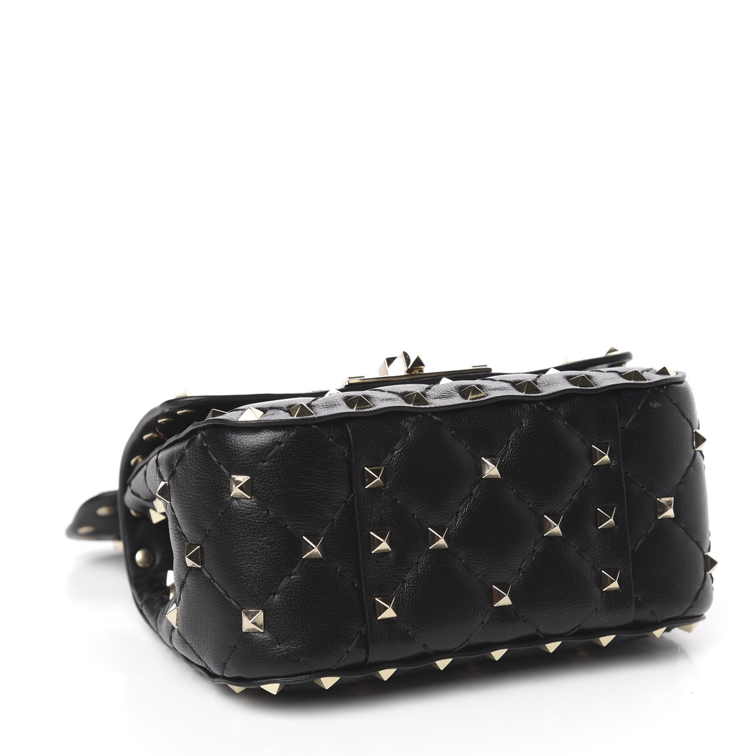 Valentino Garavani Nappa Micro Rockstud Spike Shoulder Bag Black 4 of 9