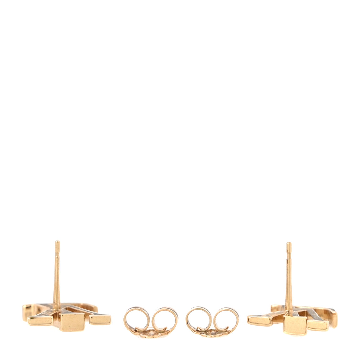 Louis Vuitton Metal LV Iconic Earrings Gold 3 of 5