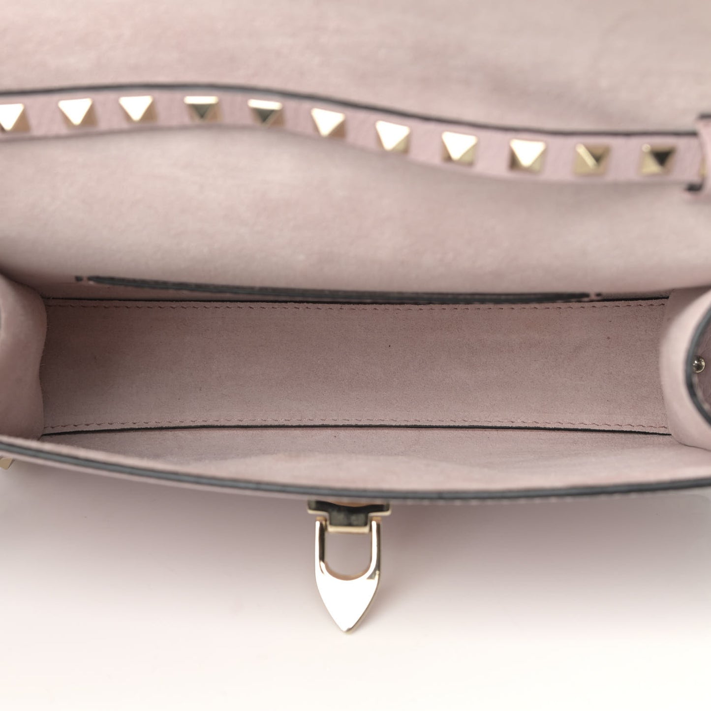 Pebbled Calfskin Medium Rockstud Flip Lock Crossbody Bag Loto