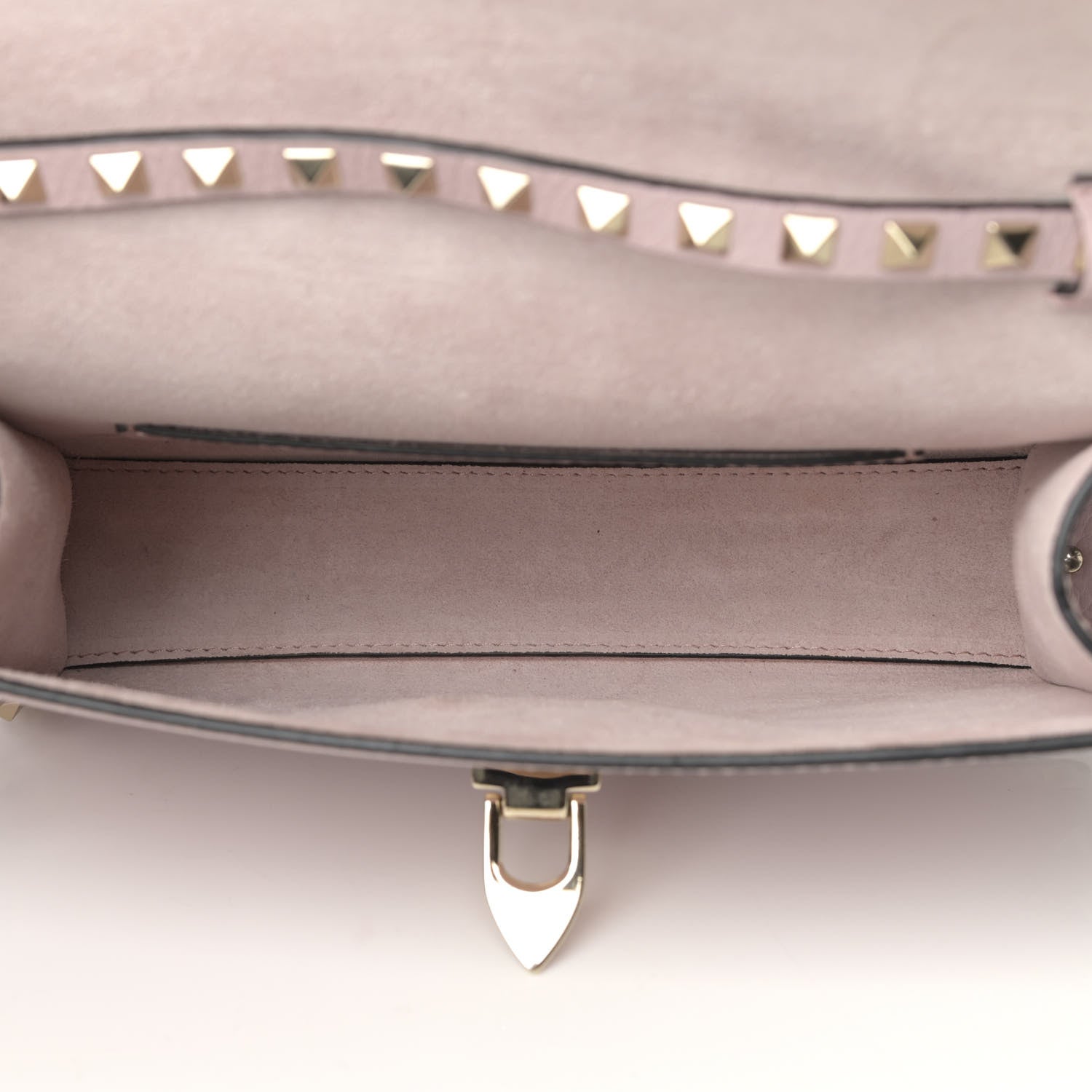 Valentino Garavani Pebbled Calfskin Medium Rockstud Flip Lock Crossbody Bag Loto 4 of 10