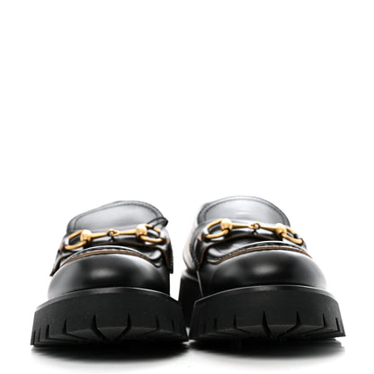 Gucci Cordovan Lux Womens Harald Horsebit 25mm Platform Loafers 38.5 Black 3 of 11