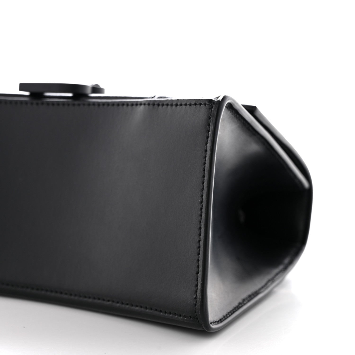 Balenciaga Shiny Box Calfskin Monochrome Small Hourglass Top Handle Bag Black 11 of 14