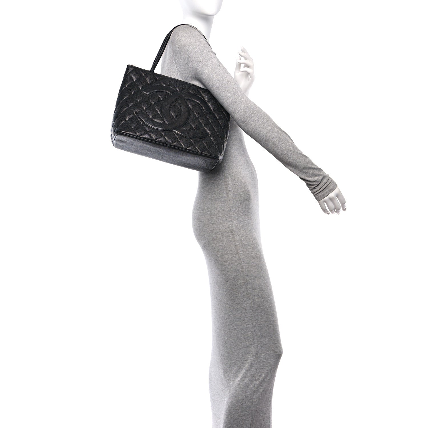 Chanel Caviar Quilted Medallion Tote Black 2 of 13