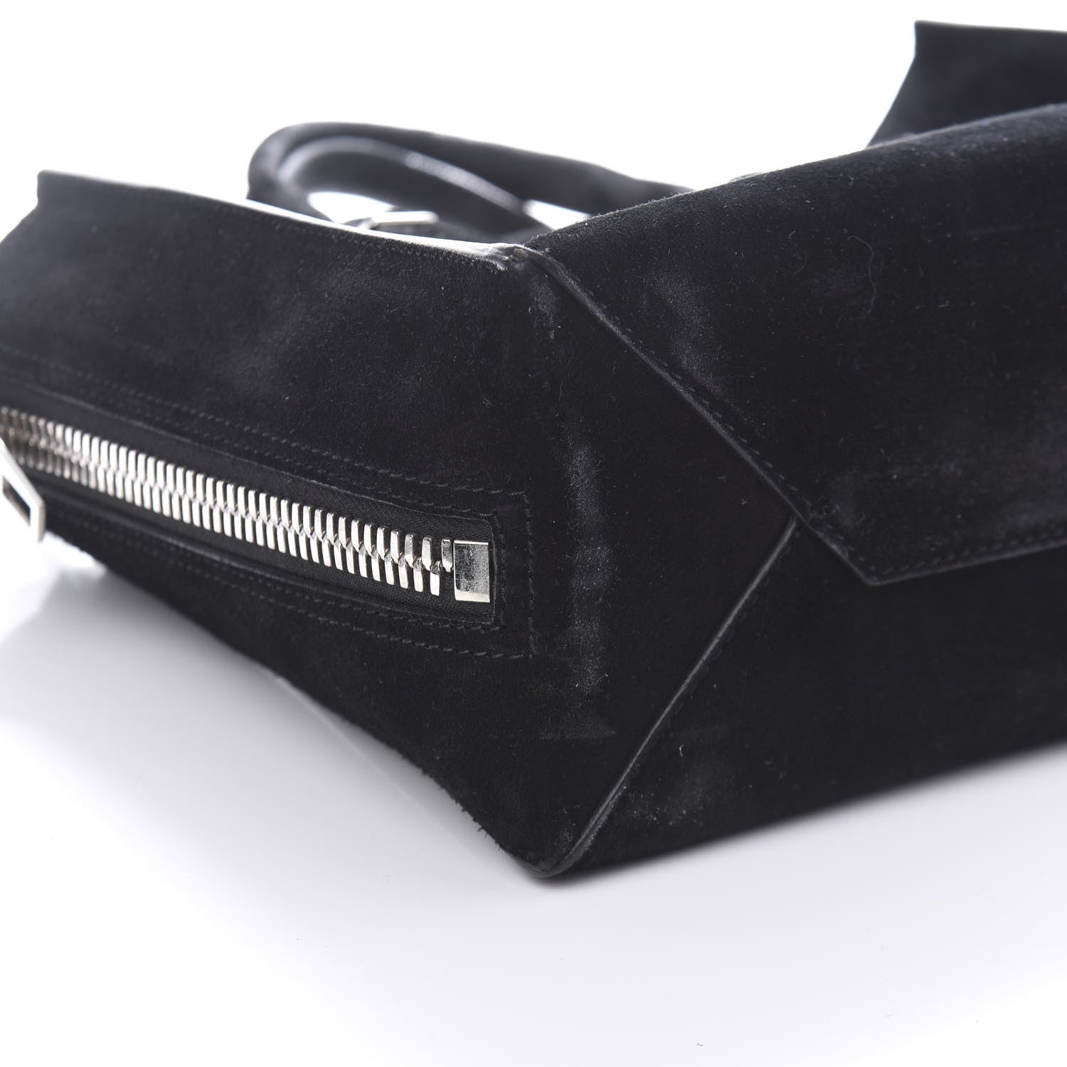 Balenciaga Baby Daim Suede Plate Hardware Papier A6 Zip Around Tote Black 7 of 11