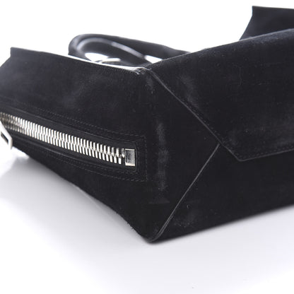 Balenciaga Baby Daim Suede Plate Hardware Papier A6 Zip Around Tote Black 7 of 11