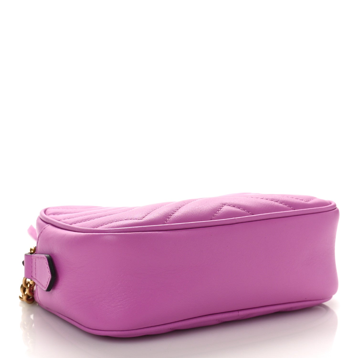 Gucci Calfskin Matelasse Mini GG Marmont Chain Shoulder Bag Candy Mousse 4 of 9