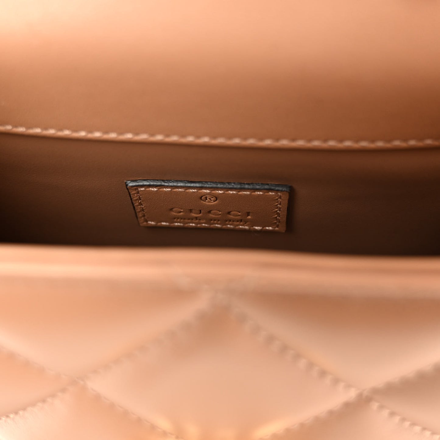 Calfskin Quilted Mini Deco Shoulder Bag Camelia