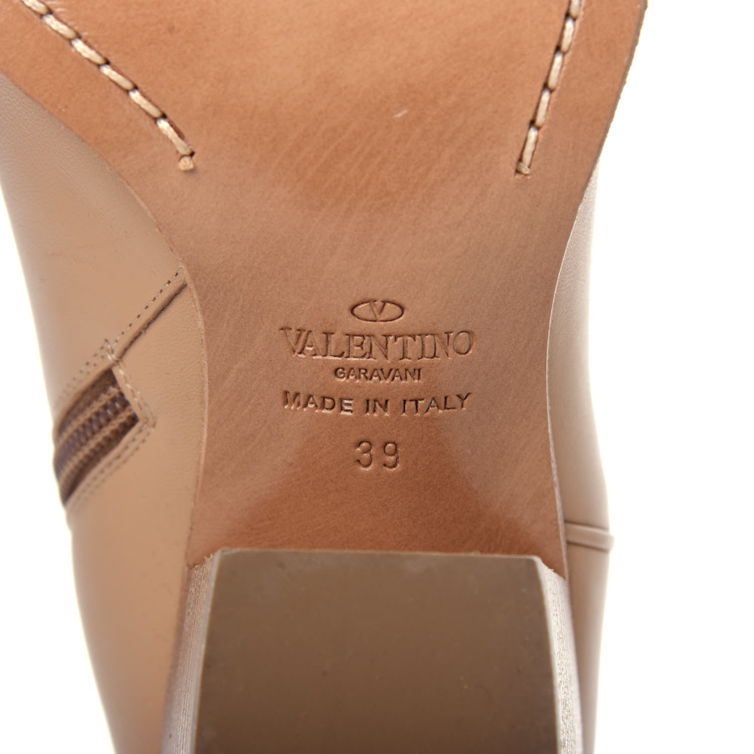 Valentino Garavani Calfskin Embroidered Texan 50mm Cowboy Ankle Boots 39 Naturale 9 of 12