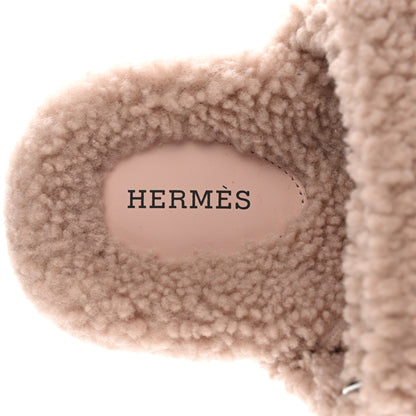 Hermes Woolskin Womens Chypre Sandals 36 Bois De Santal 7 of 9