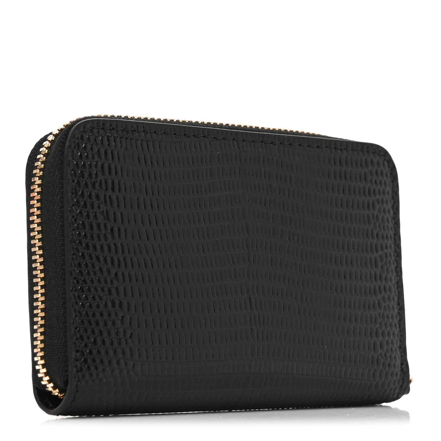 Chanel Calfskin Lizard Embossed Crococo Coin Purse Black 3 of 7