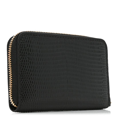 Chanel Calfskin Lizard Embossed Crococo Coin Purse Black 3 of 7