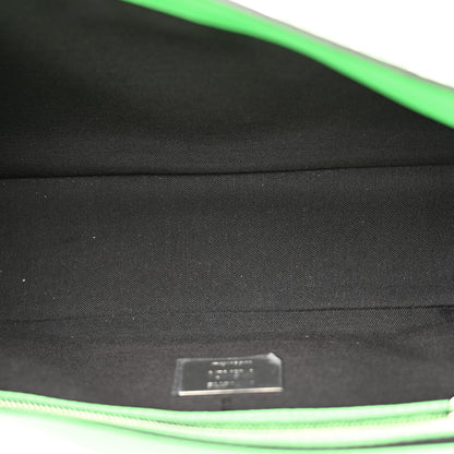 Fendi Nappa Stitched FF 1974 Embossed Baguette Edamame 5 of 13