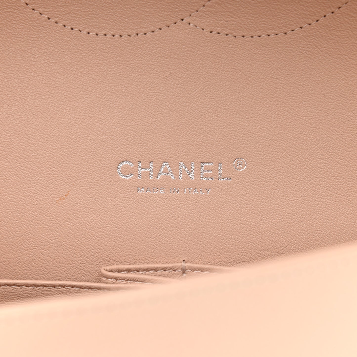 Caviar Quilted Maxi Double Flap Light Beige